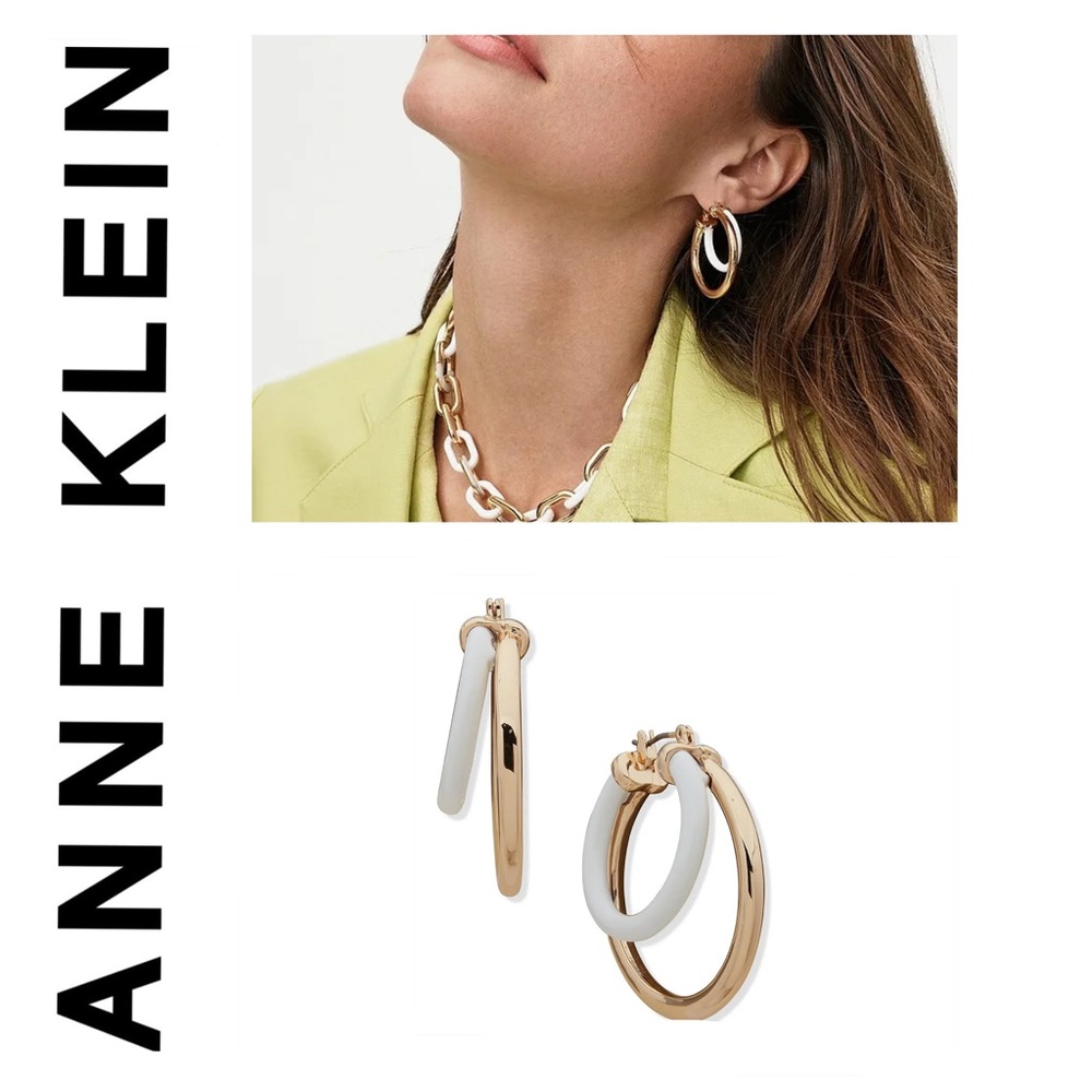 🐘 Anne Klein Double Hoop Earrings
